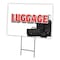 Signmission Luggage Yard Sign & Stake outdoor plastic coroplast window, C-2436 Luggage C-2436 Luggage - alternate 1